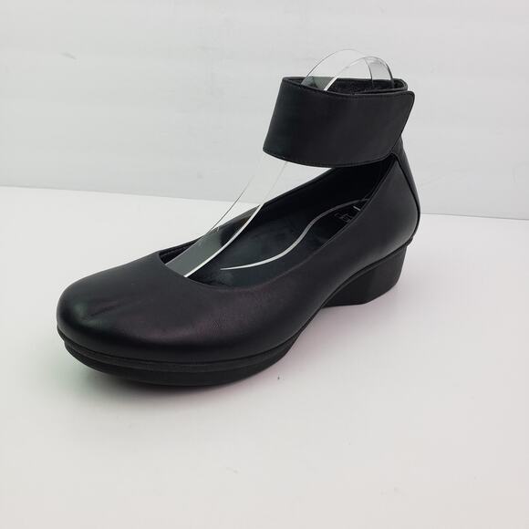 Dansko Lulu Womens Size EU 41 US 10.5-11 Black Leather MaryJane Ankle Strap Shoe - Picture 2 of 13